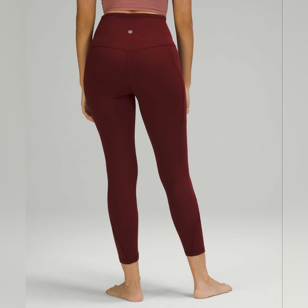 NWOT Lululemon Align High Rise Pant with Pockets 25" Red Merlot Size 4